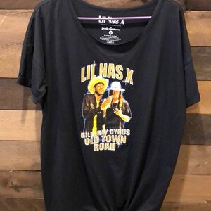 Lil Nas X and Billy Ray Cyrus Black Tee 1X